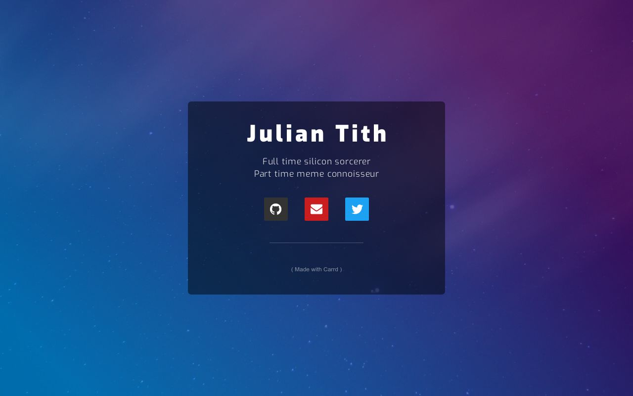 Carrd profile picture for @julian